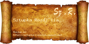 Sztupka Rozália névjegykártya